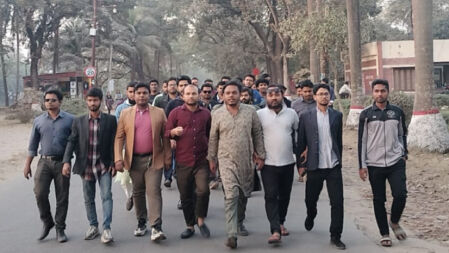 আহ্বায়ক-সদস্য সচিব ছাড়াই শুভেচ্ছা মিছিল জাবি ছাত্রদলের