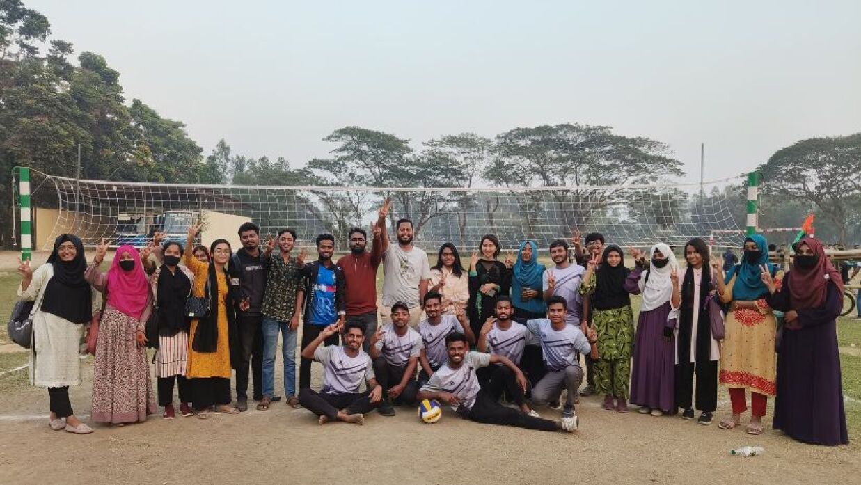 জাবিপ্রবিতে আন্তঃবিভাগ ভলিবল প্রতিযোগিতায় অপরাজিত চ্যাম্পিয়ন সমাজকর্ম বিভাগ