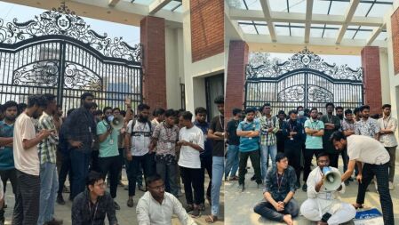 আইইউবিএটিতে ক্লাস-পরীক্ষা বর্জন করে বিক্ষোভ শিক্ষার্থীদের
