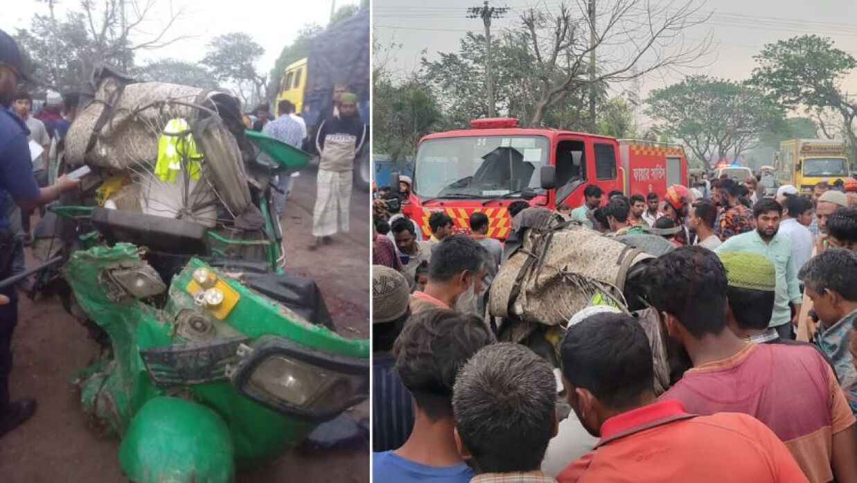 বাস-সিএনজি সংঘর্ষে শিশুসহ নিহত ৫