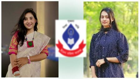 ইডেনে নারায়ণগঞ্জ জেলা ছাত্রী কল্যাণ পরিষদের নেতৃত্বে সীমা-ইসরাত
