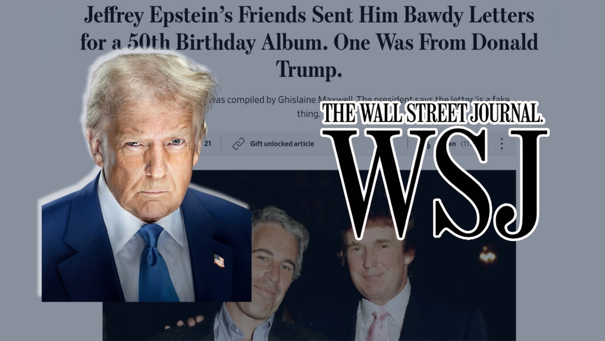 President Donald Trump & WSJ Logo