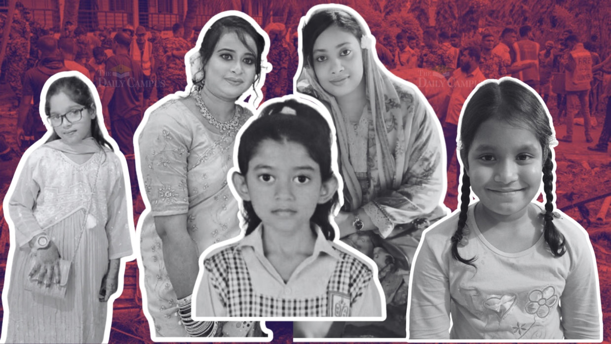 Wakia (Bottom L) Lamia (Top L) Priya (Top R) Raisa (Bottom M) Afia (Bottom R)