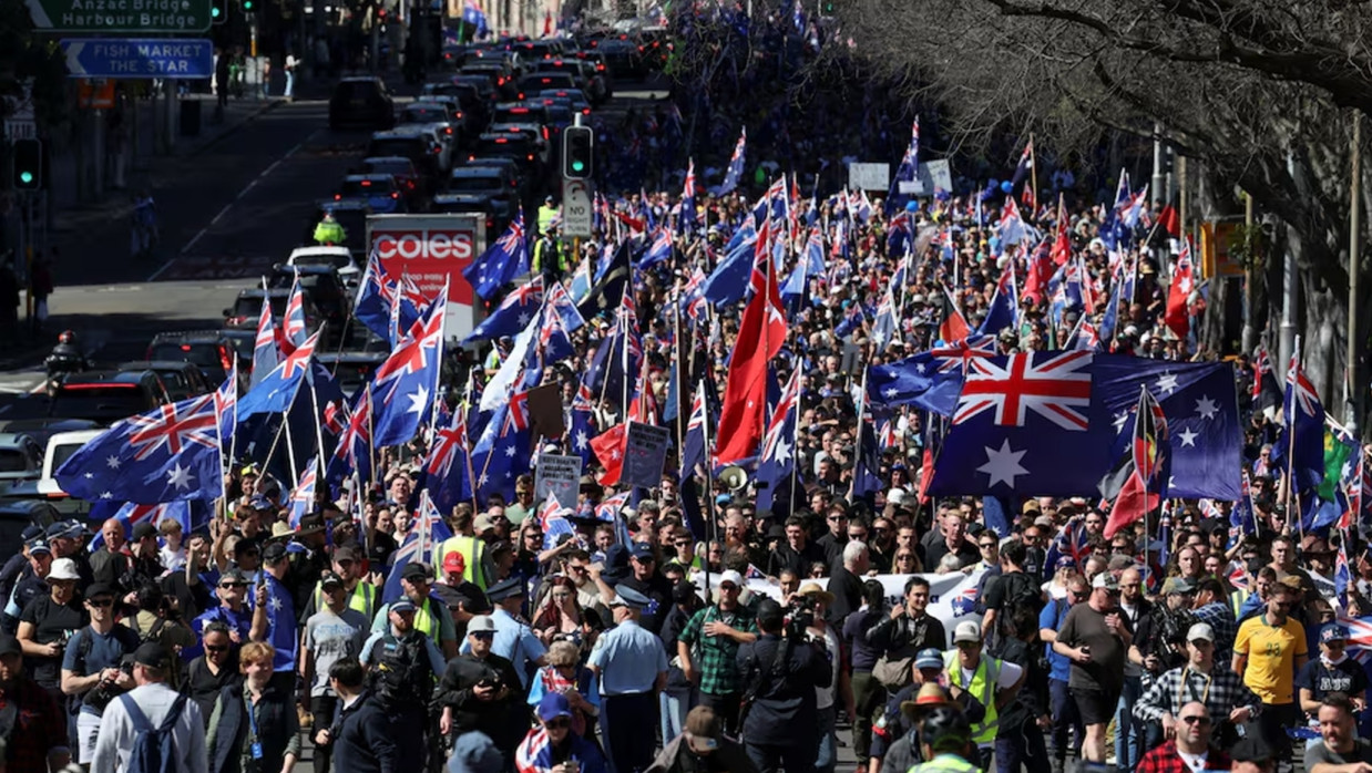 Thousands Rally Against Immigration in Australia