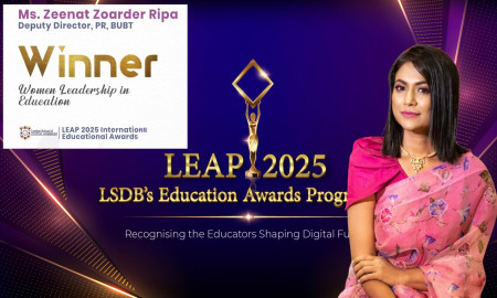 Zeenat Zoarder Ripa Receives International Recognition at LEAP 2025