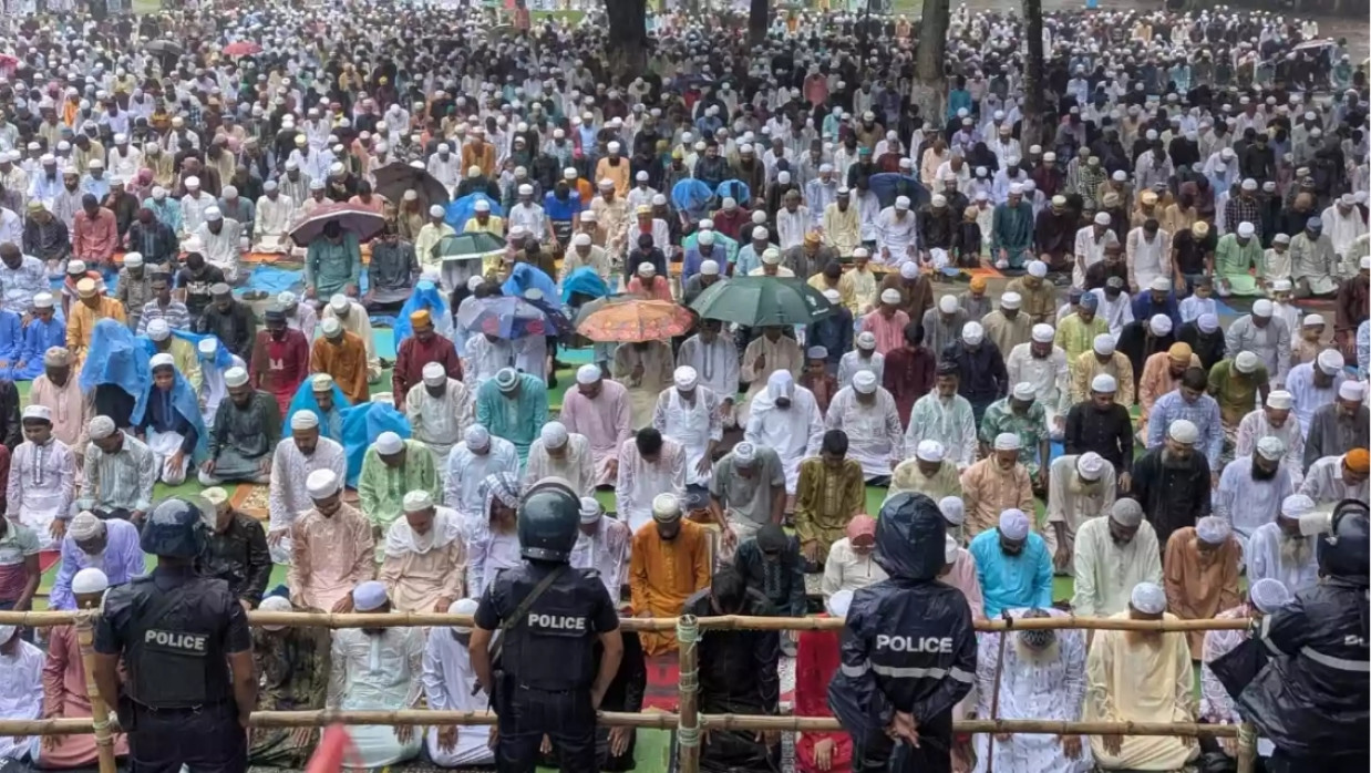 Eid Salah at the historic Sholakia Eidgah Maidan in Kishoreganj