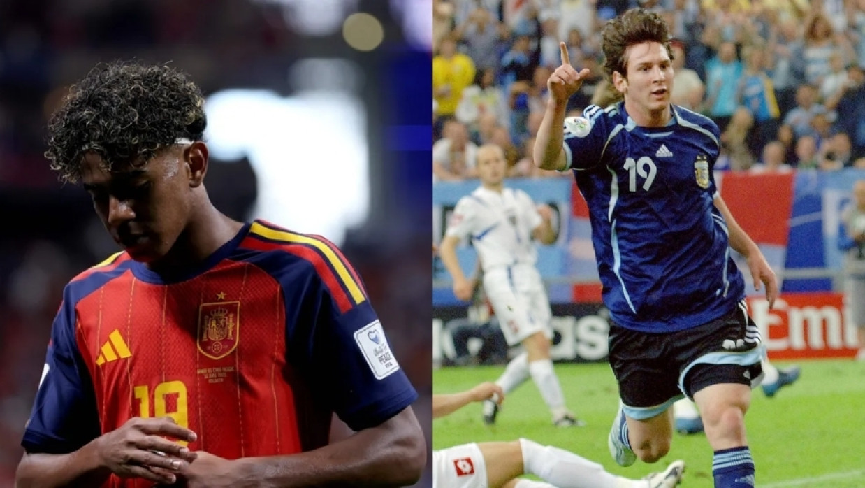 Lamine Yamal and Messi