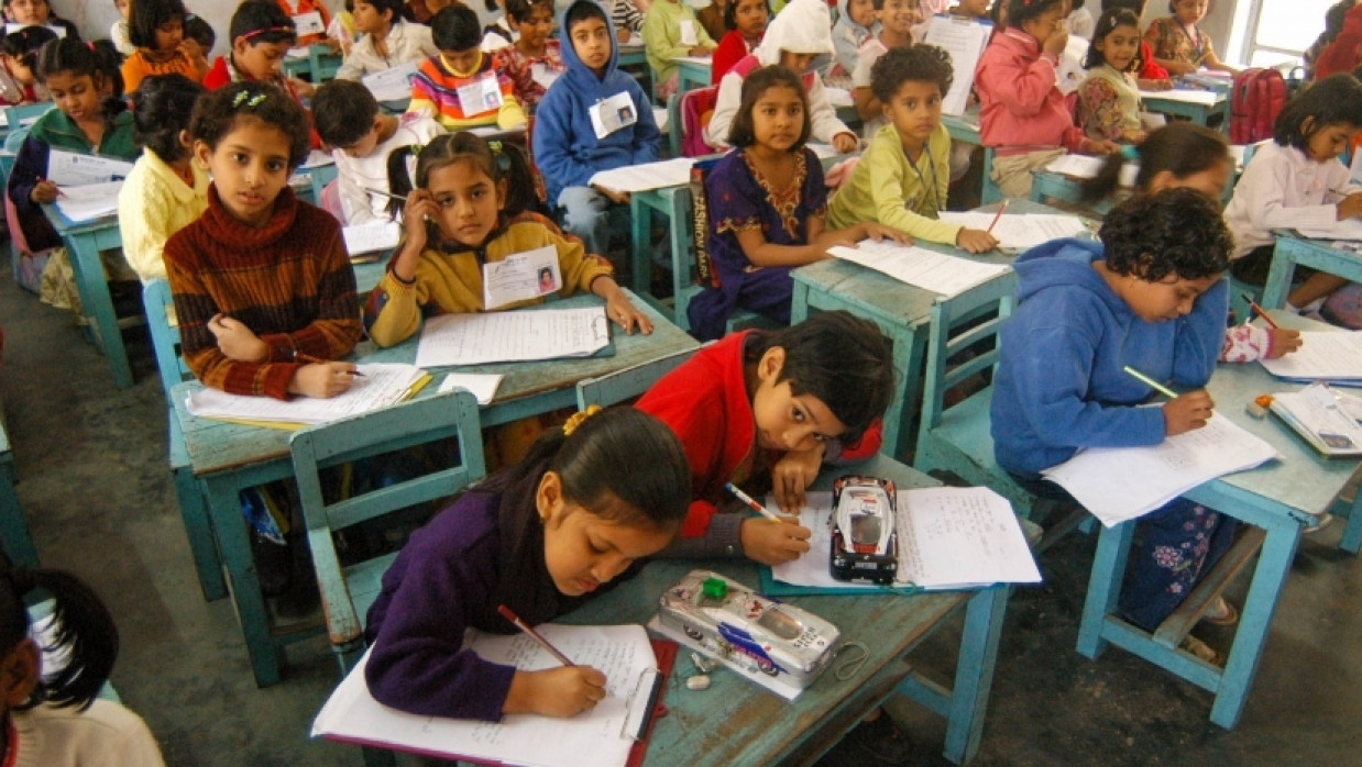 Children Taking Admission Test