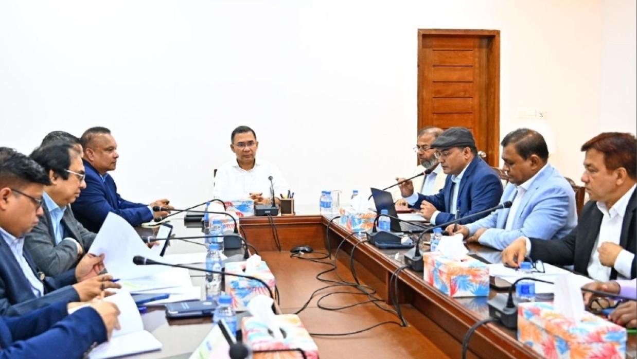 The prime minister held a meeting on climate change at his office at the Cabinet Division in the Bangladesh Secretariat
