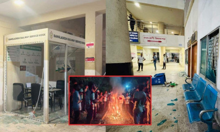 Rajshahi railway station vandalised after university student assaulted