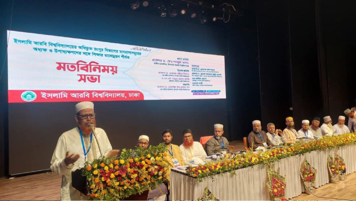 বক্তব্য দিচ্ছেন ইআবি ভিসি