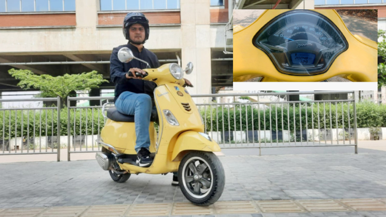 হর্ন না বাজিয়ে এই স্কুটি ২০ হাজার কিলোমিটার চালিয়েছেন নাইম-আল-মিফতা