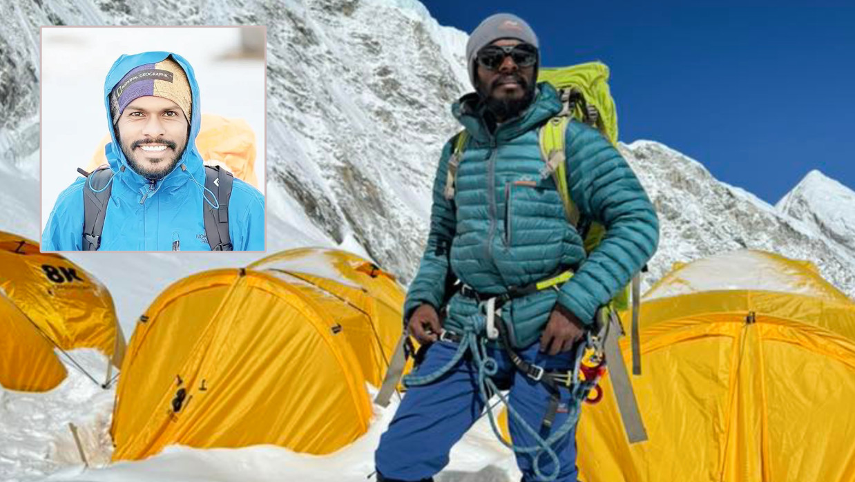 মাউন্ট এভারেস্টের চূড়ায় পর্বতারোহী শাকিল