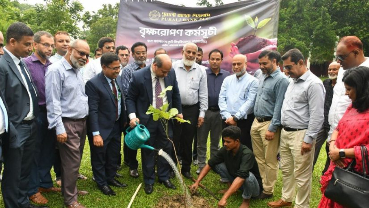 বাংলাদেশ কৃষি বিশ্ববিদ্যালয়ে শুরু হয়েছে মাসব্যাপী বৃক্ষরোপণ কর্মসূচি
