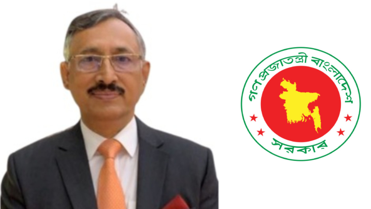 সিনিয়র সচিব সিদ্দিক জোবায়ের ও সরকারি লোগো