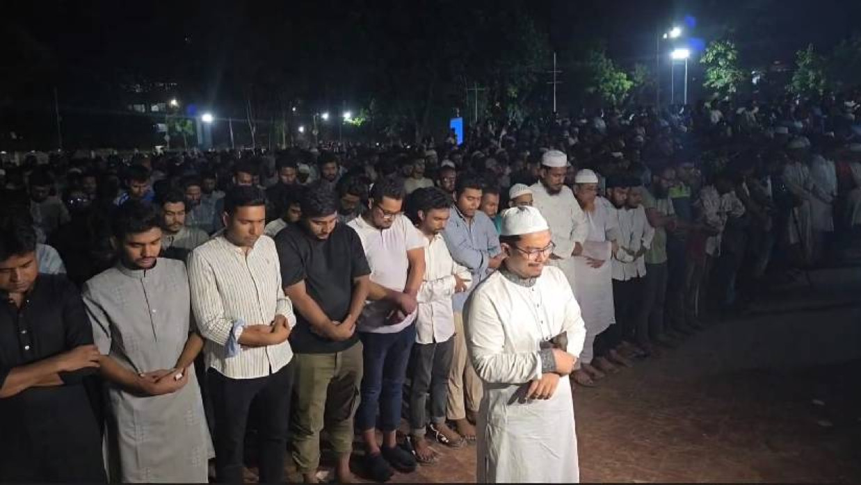 শহীদ হাসানের জানাজার ইমাম সাদিক কায়েম