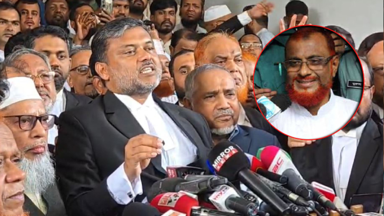 সংক্ষিপ্ত ব্রিফিংয়ে আজহারের আইনজীবী মোহাম্মদ শিশির মনির