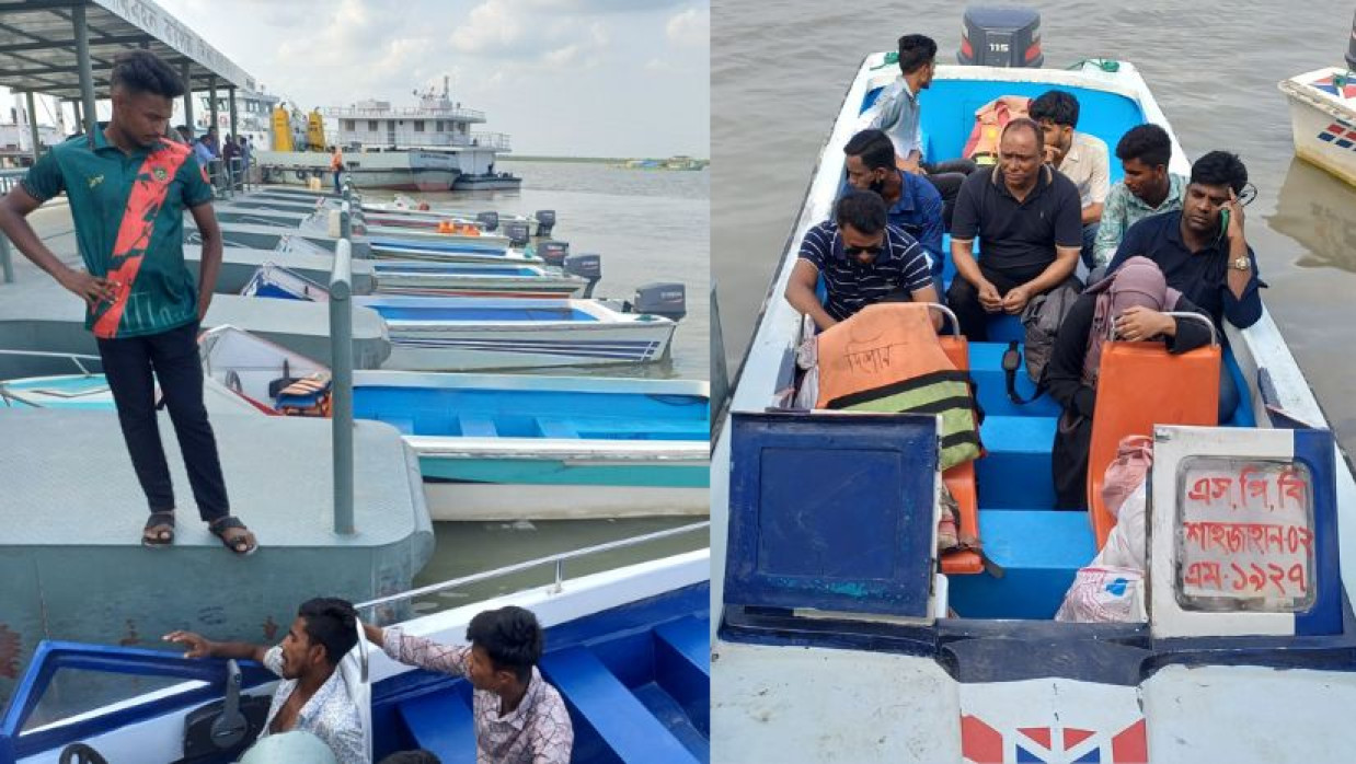 ঘাটে স্পিডবোট