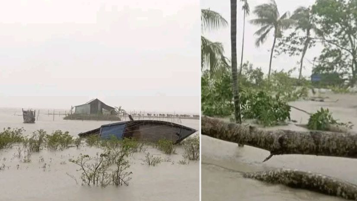 ভোলার চরফ্যাশনে প্লাবিত হয়েছে কয়েকটি নিম্নাঞ্চল