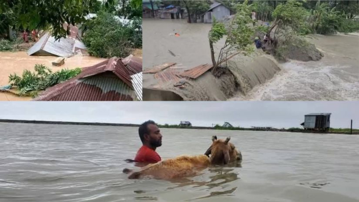 প্লাবিত ভোলার ২৫ গ্রাম