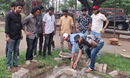 সাম্যের স্মৃতি সংরক্ষণে ঢাবিতে হচ্ছে ভাস্কর্য, ভিত্তি প্রস্তর স্থাপন