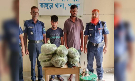 পাবনায় ১০ কেজি গাঁজাসহ দুই মাদক কারবারি গ্রেপ্তার