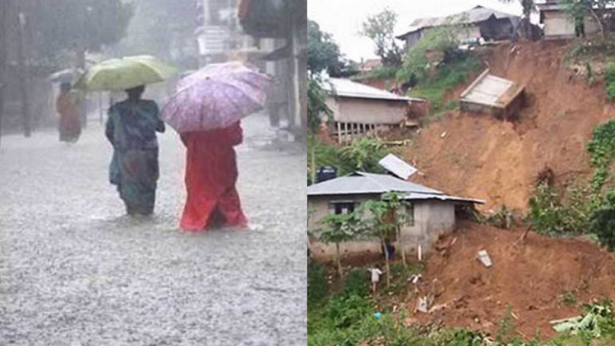 অতি ভারী বৃষ্টি ভূমিধসের শঙ্কা