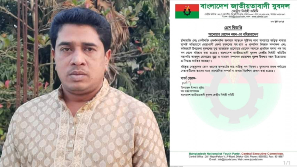 আনোয়ার হোসেন নয়ন ও বহিষ্কার আদেশ 