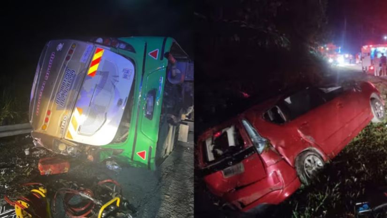 মিনিভ্যানকে ধাক্কা দিল বিশ্ববিদ্যালয়ের বাস