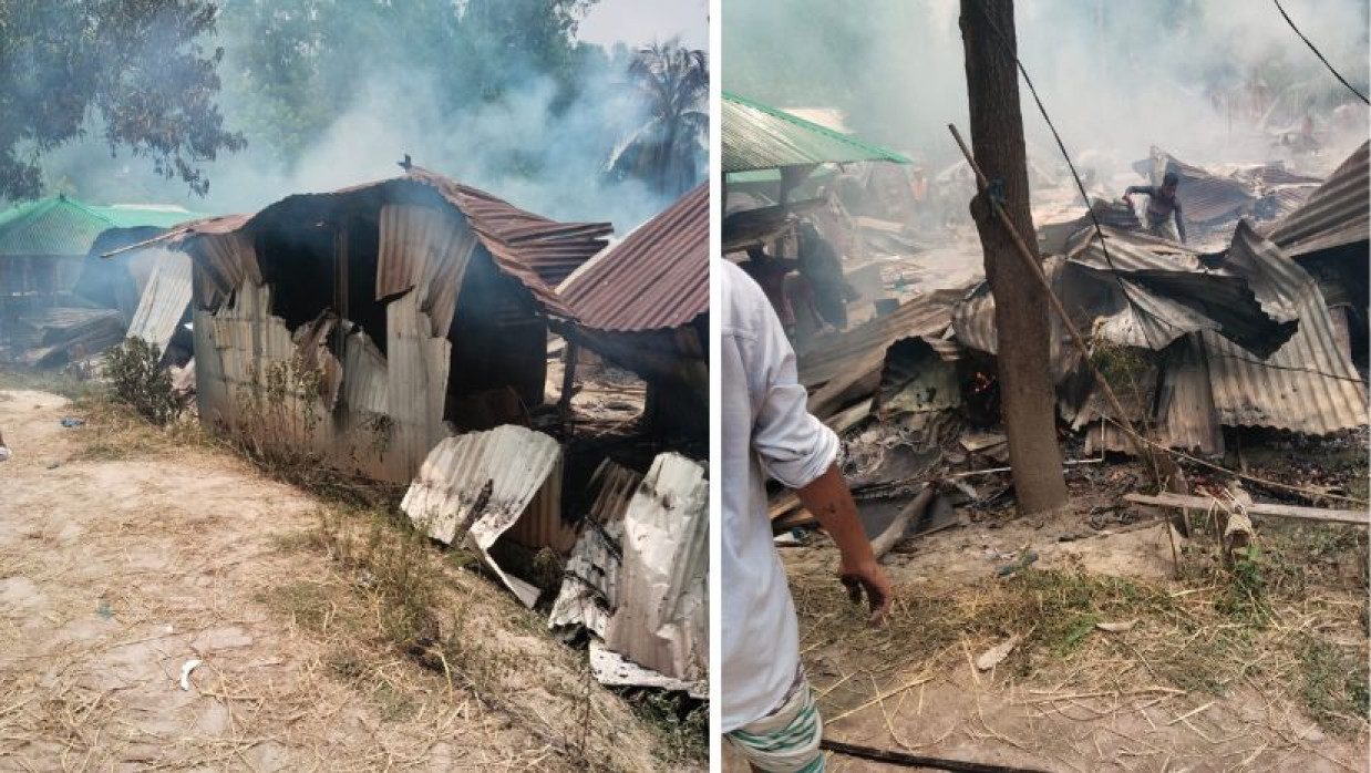 অভিযুক্তদের বাড়িঘরে অগ্নিসংযোগ করে জনতা