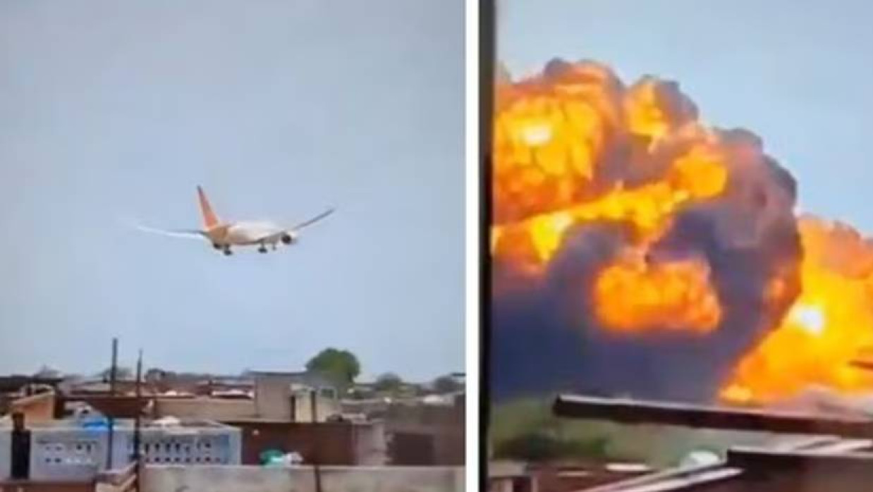 পেছনের অংশ নিচু হয়ে বিস্ফোরিত হয় এয়ার ইন্ডিয়ার বিমান