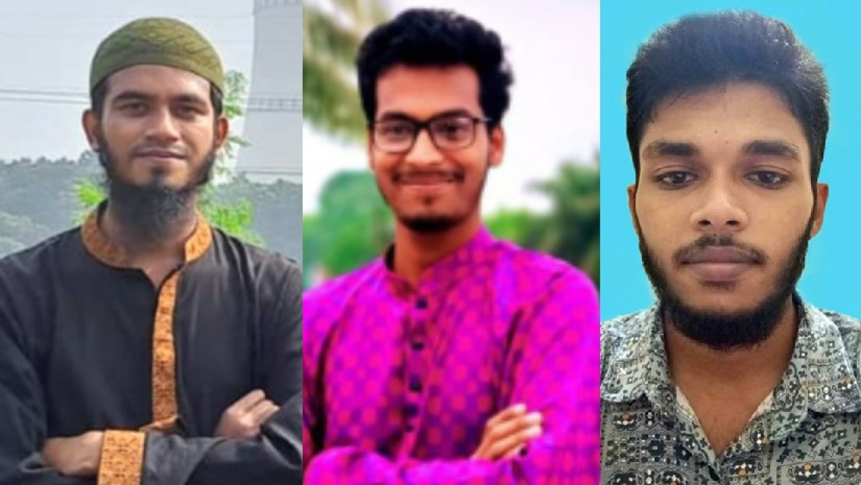 মাহমুদুল হাসান বাপ্পি, নাইমুর রহমান ও কর্ণেল আহমেদ রাহুল (বাম থেকে)