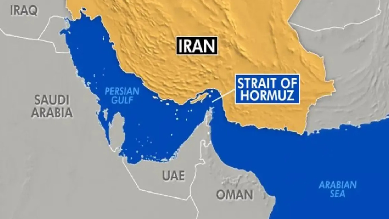 মানচিত্রে হরমুজ প্রণালী