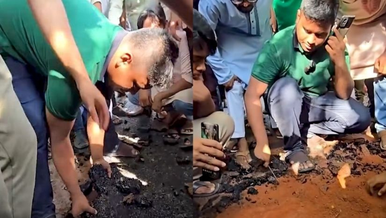 সড়কের কাজ বন্ধ করলেন হাসনাত আব্দুল্লাহ