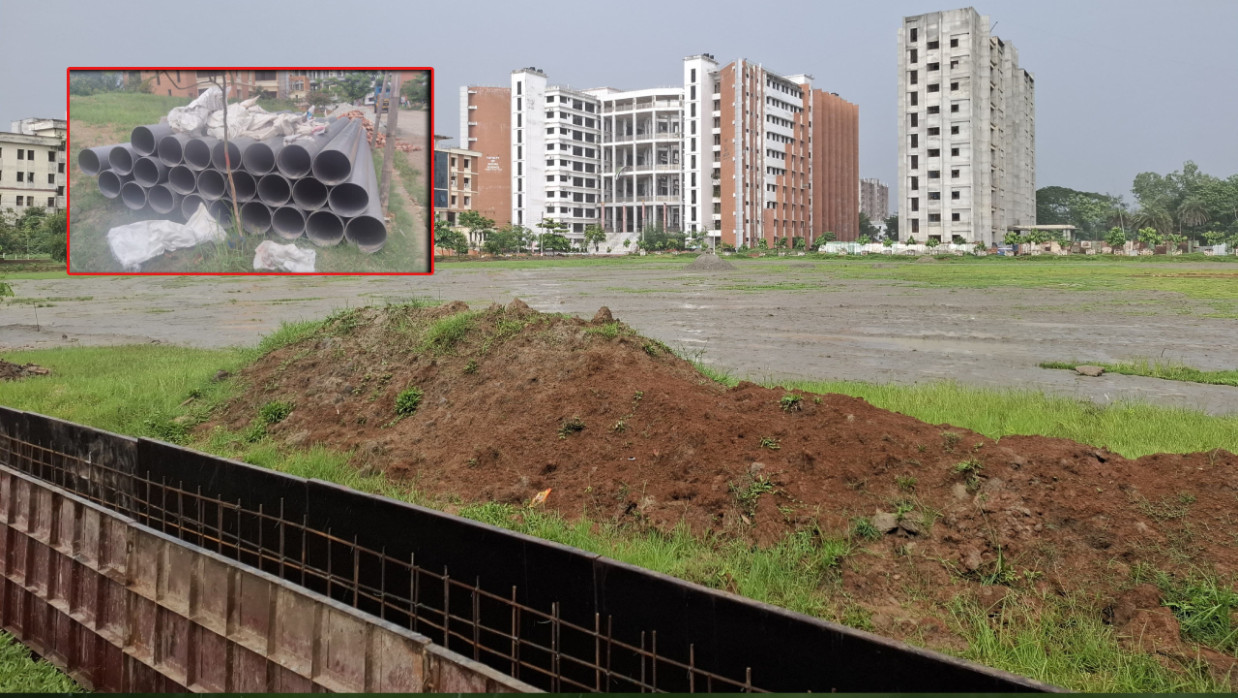 মাঠ সংস্কারে অনিয়মের অভিযোগ