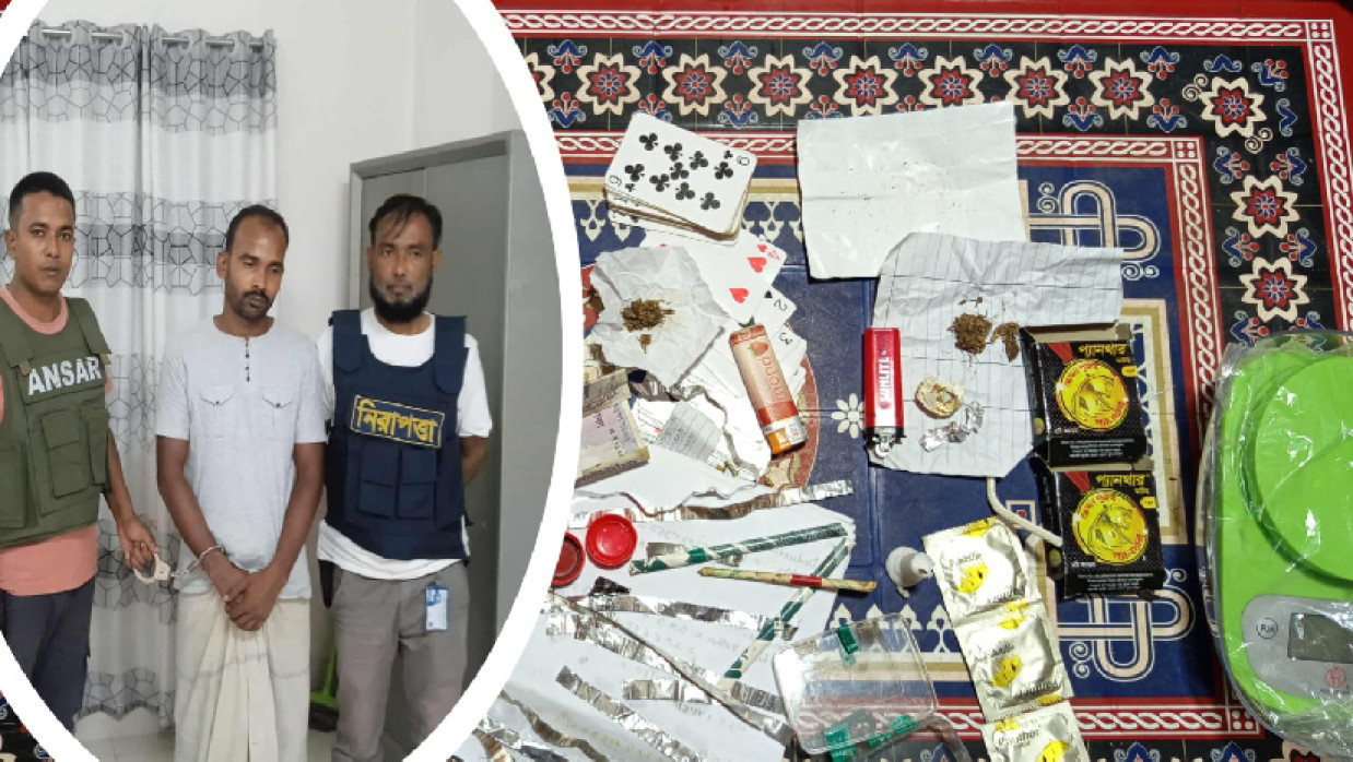 আটক ব্যক্তি ও জব্দকৃত সামগ্রী