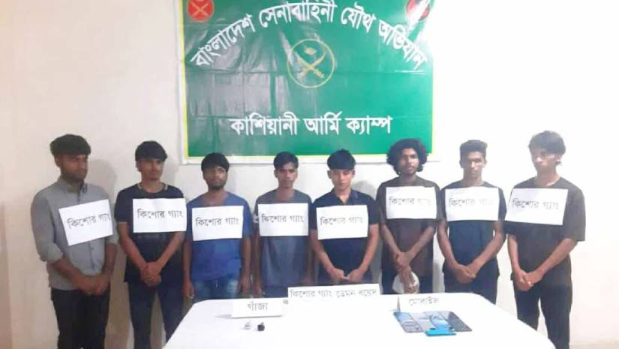 গ্রেপ্তার কিশোর গ্যাং ‘ডেমন বয়েজ’ গ্রুপের ৮ সদস্য 