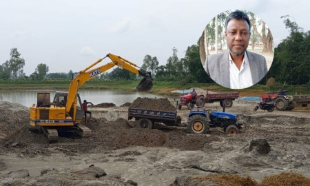 আওয়ামীলীগ নেতার নেতৃত্বে চলছে কৃষি জমির মাটি কাটার মহোৎসব