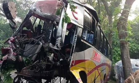বাগেরহাটে গাছের সঙ্গে যাত্রীবাহী বাসের ধাক্কা, নিহত ১