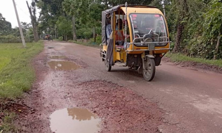 যশোরের চৌগাছায় পুড়াপাড়া সড়কের বেহালদশা, ভোগান্তিতে স্থানীয়রা