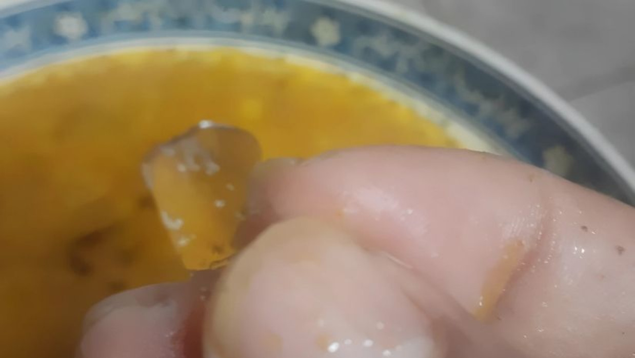 ভর্তায় কাঁচের টুকরো