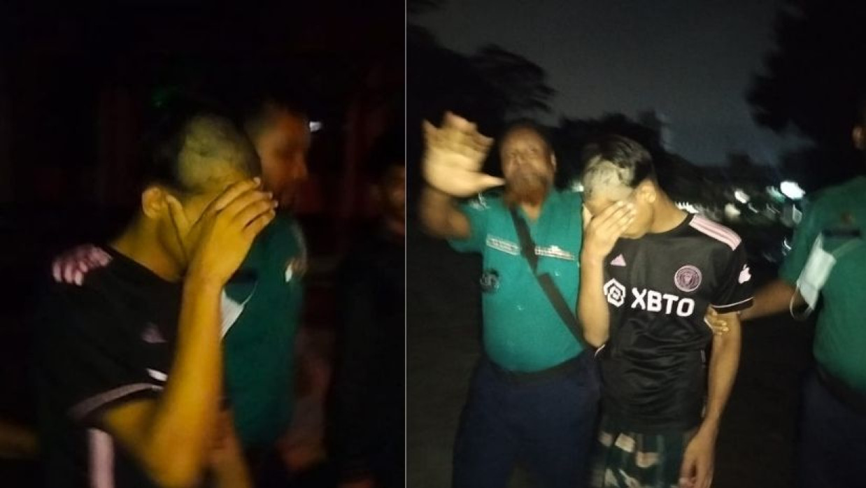 মেজবাহ উদ্দিনকে পুলিশের হাতে তুলে দেয় শিক্ষার্থীরা