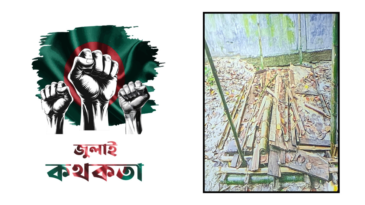 গণঅভ্যুত্থানে নিহত শহীদ আমজাদ হোসেনের কবরস্থান