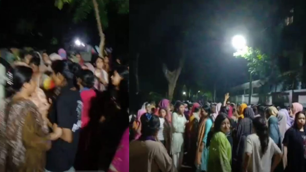 ইডেন কলেজে বিক্ষোভ