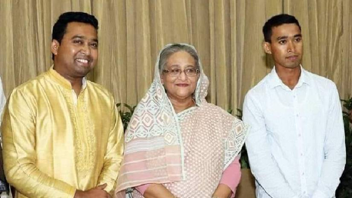 শেখ হাসিনার সাথে গোলাম রাব্বানী ও গোলাম রুহানী