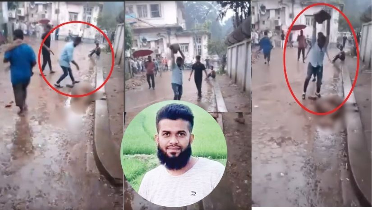 কংক্রিটের পাথর দিয়ে আঘাত করা হচ্ছে সোহাগকে