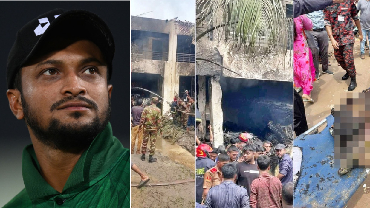 বিমান বিধ্বস্তের ঘটনায় হতাহতদের জন্য সাকিবের শোক