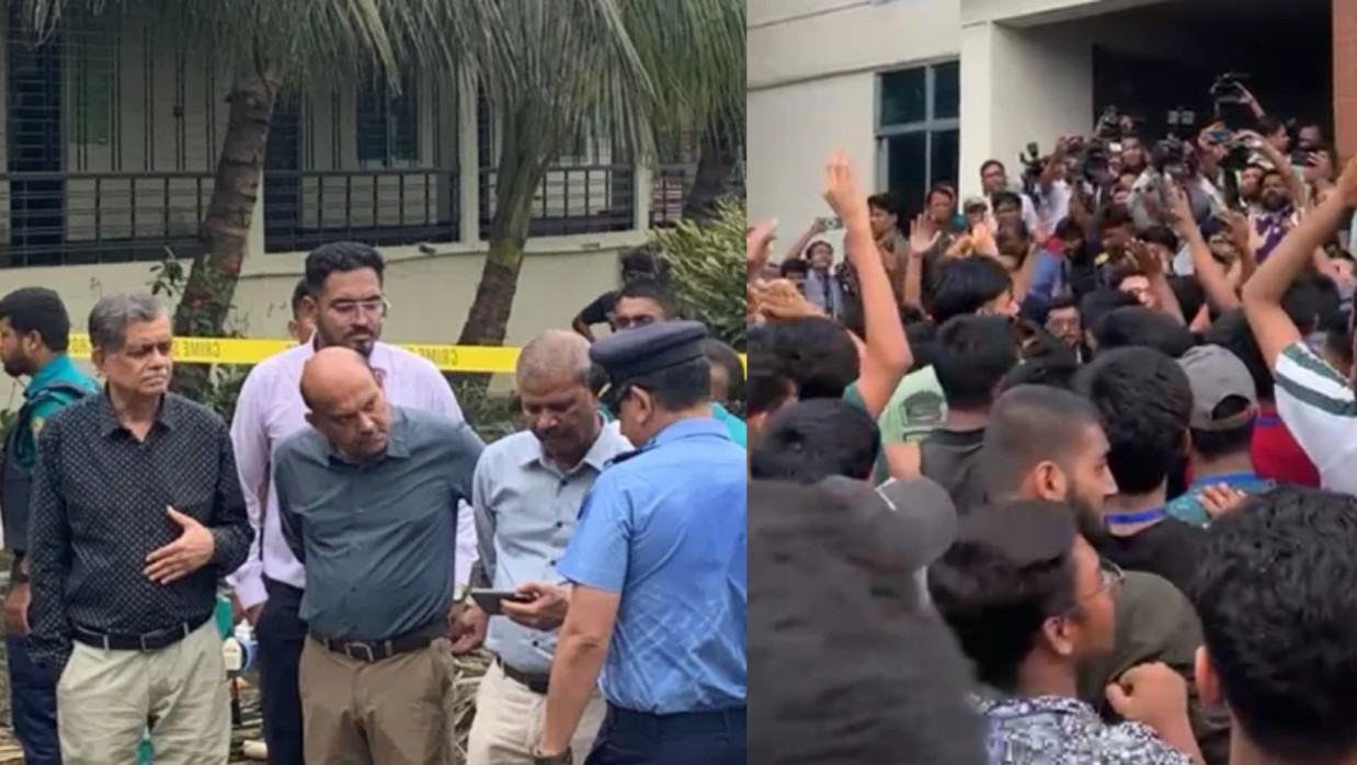 মাইলস্টোন কলেজে অবরুদ্ধ আইন ও শিক্ষা উপদেষ্টা