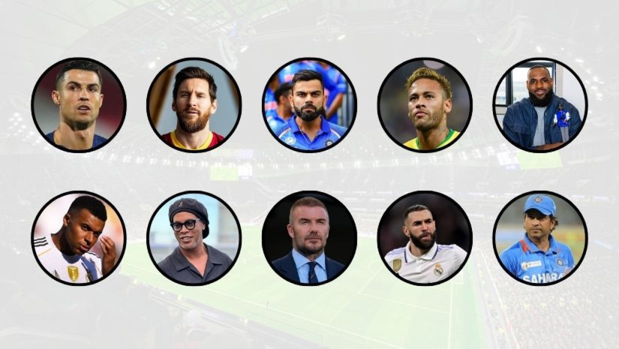 সামাজিক যোগাযোগমাধ্যমে জনপ্রিয় বিশ্বের দশ খেলোয়াড়