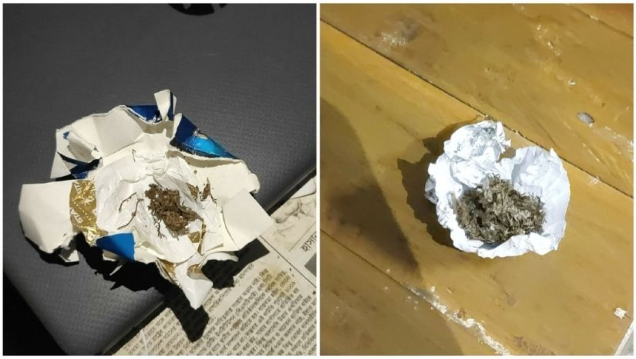 কুবির কাজী নজরুল হল থেকে উদ্ধারকৃত মাদক দ্রব্য